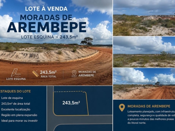 Lote á venda em Arembepe