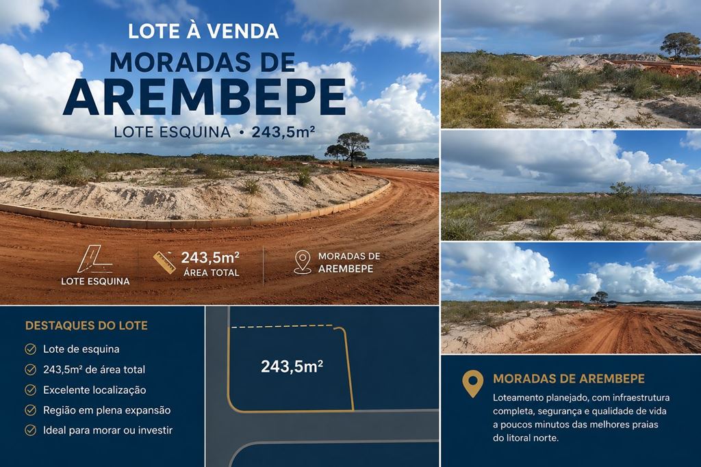 Lote á venda em Arembepe