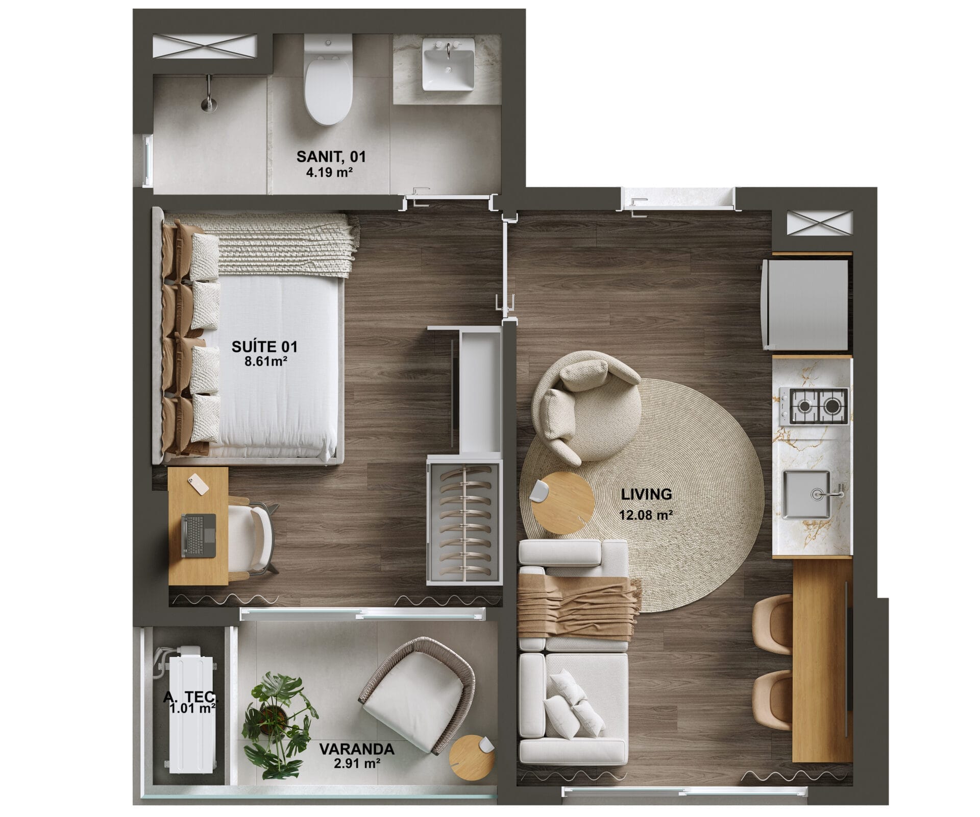 Apartamento à venda com 2 quartos, 2 banheiros e 29m² no Patamares, Salvador (BA) — foto 11 de 30