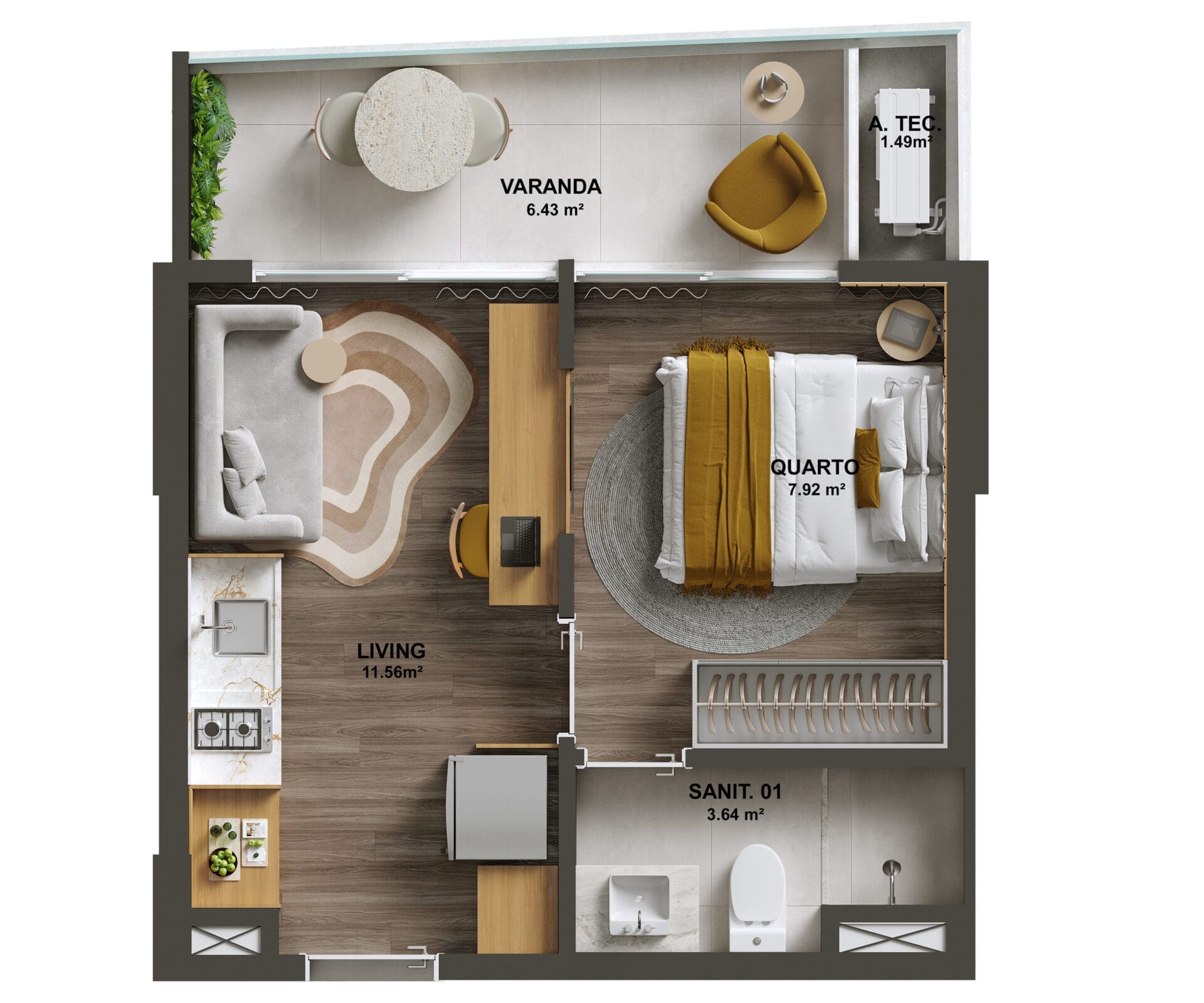 Apartamento à venda com 2 quartos, 2 banheiros e 29m² no Patamares, Salvador (BA) — foto 12 de 30