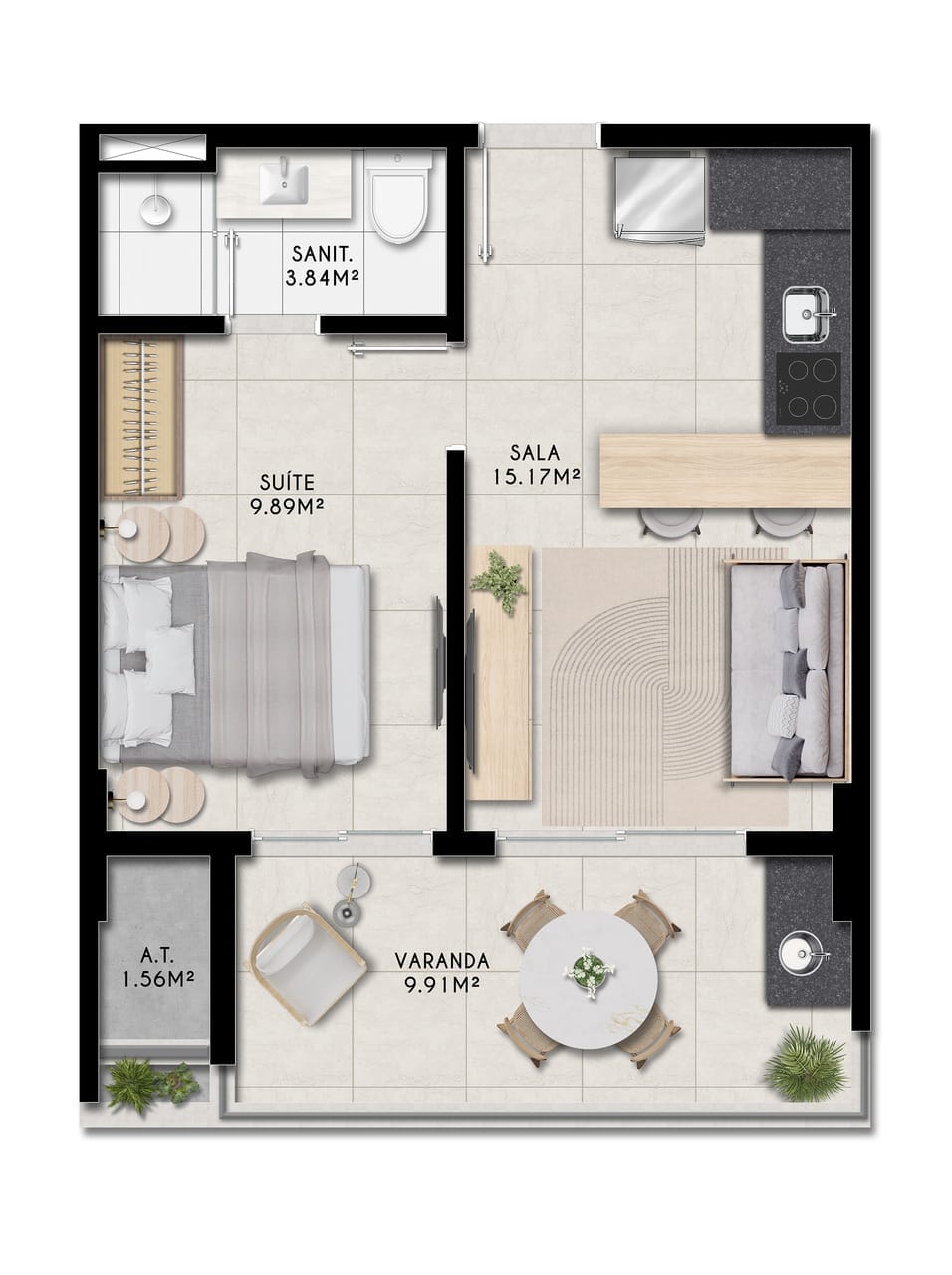 Apartamento à venda com 1 quarto, 1 banheiro e 28m² no Itapuã, Salvador (BA) — foto 12 de 30