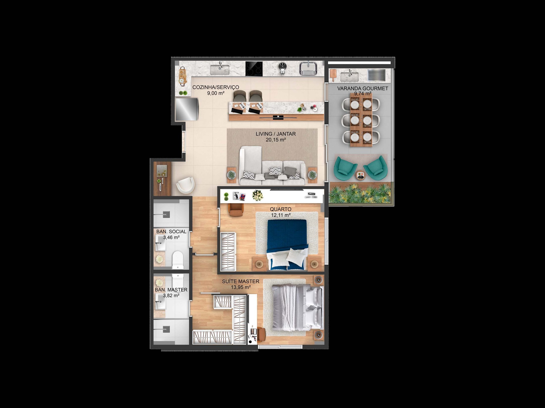 Apartamento à venda com 4 quartos, 3 banheiros, 3 vagas e 97m² no Vilas do Atlântico, Lauro de Freitas (BA) — foto 14 de 15
