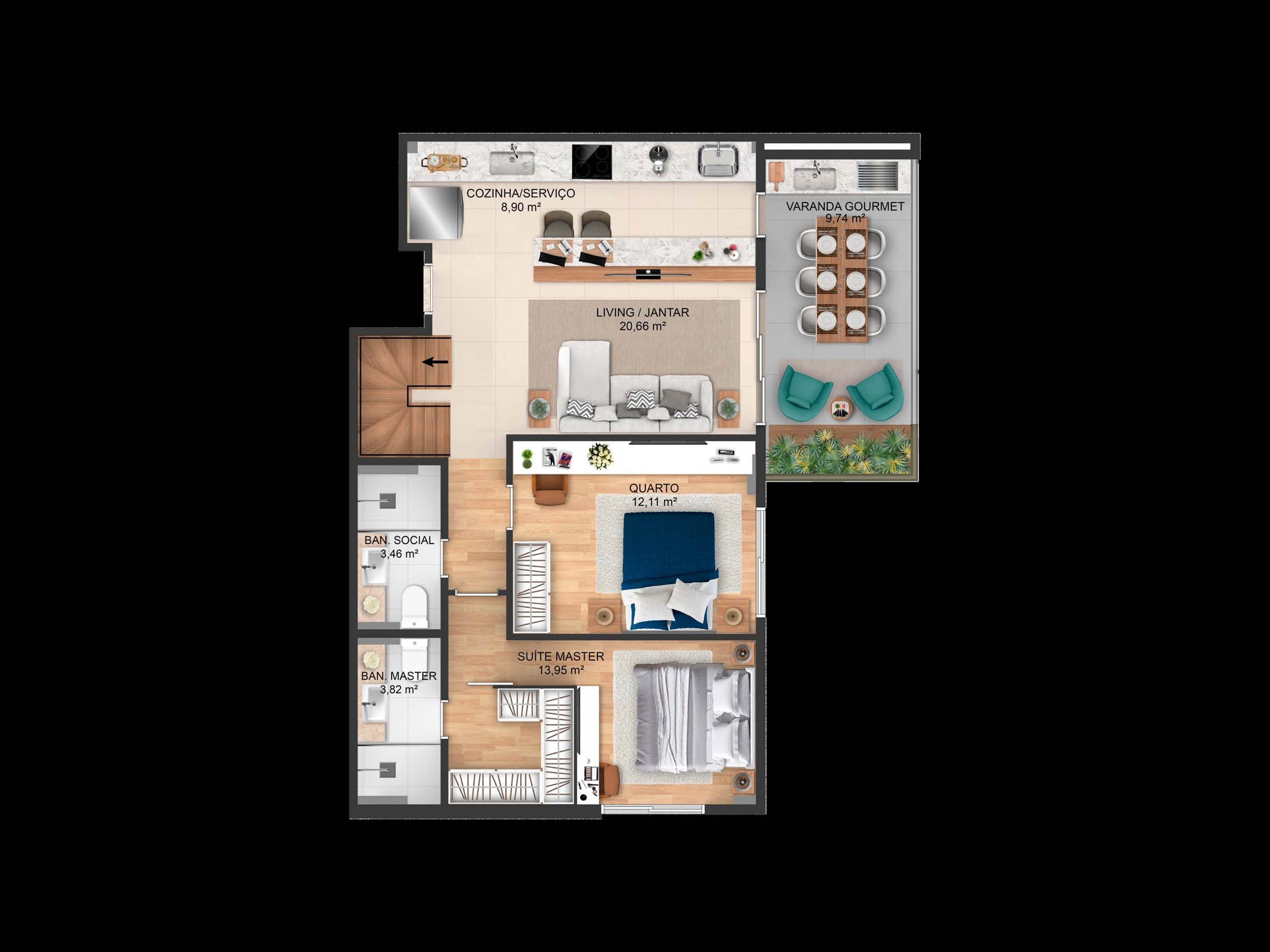 Apartamento à venda com 4 quartos, 3 banheiros, 3 vagas e 97m² no Vilas do Atlântico, Lauro de Freitas (BA) — foto 13 de 15