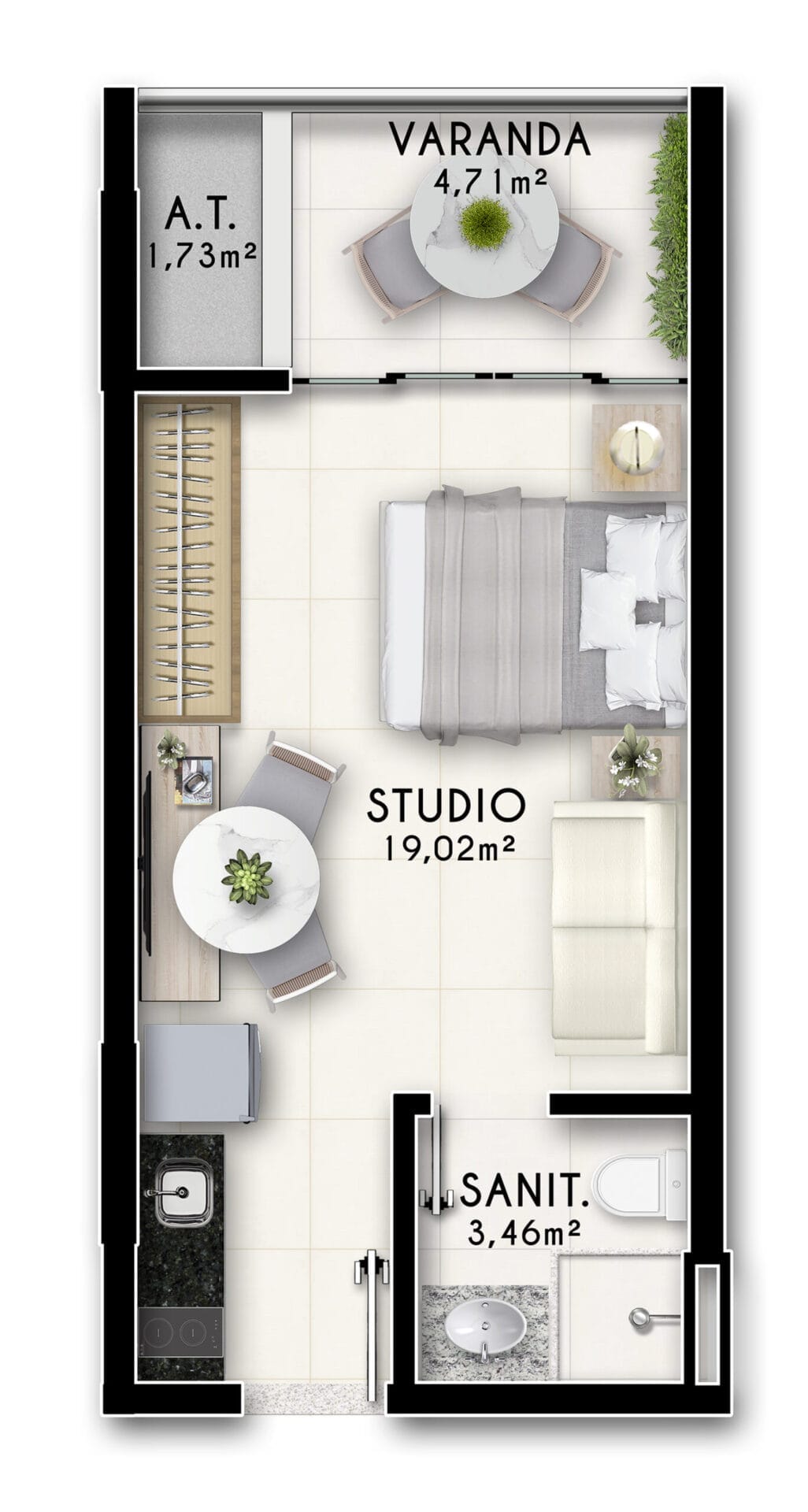 Apartamento, 1 quarto, 30 m² - Foto 20