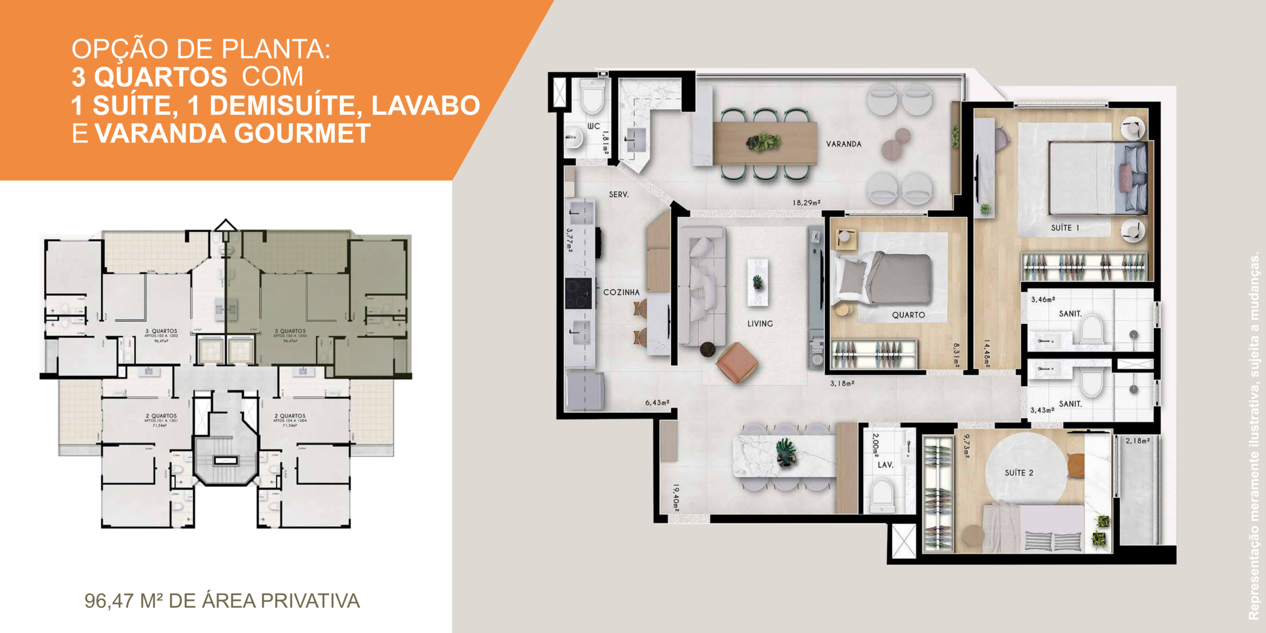 Apartamento à venda com 3 quartos, 2 banheiros, 2 vagas e 72m² no Itaigara, Salvador (BA) — foto 7 de 7
