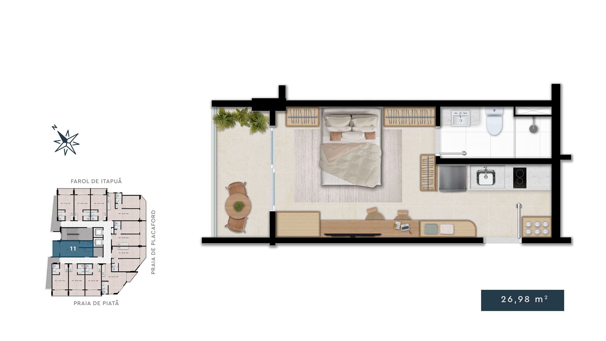 Apartamento à venda com 1 quarto, 1 banheiro e 21m² no Piatã, Salvador (BA) — foto 22 de 26